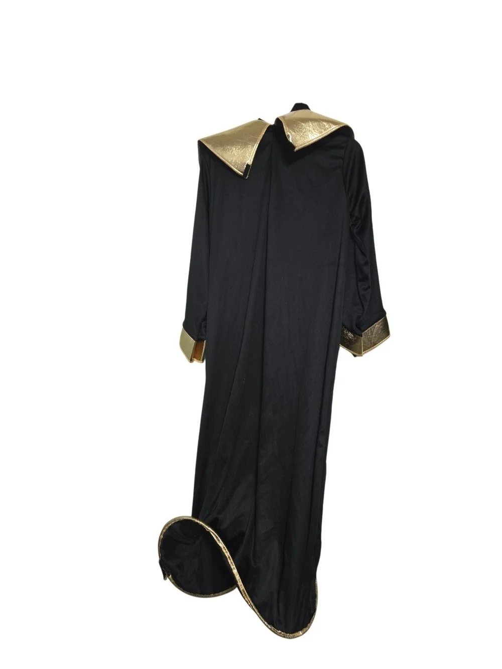Green Alien Hooded Robe Kid Costume with Purple Inset